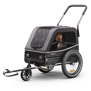 KLARFIT Goldie S Hybrid, príves na bicikel pre psov, pre malé/stredné psy, polyesterová sieťovina