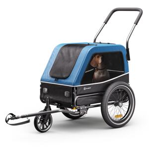 KLARFIT Goldie S Hybrid, príves na bicikel pre psov, pre malé/stredné psy, polyesterová sieťovina