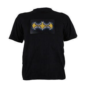 Summary Dvojfarebné LED tričko, design Batman, veľkosť XL