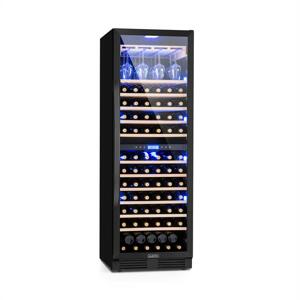 Klarstein Vinovilla Onyx Grande Duo, vinotéka, 425 l, 165 fliaš, 3-farebné LED osvetlenie, čierna