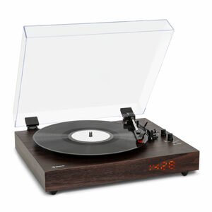 auna TT-Classic Chrono, gramofón, kryt proti prachu, Bluetooth, vrátane reproduktorov, 33/45/78 otáčok/minútu
