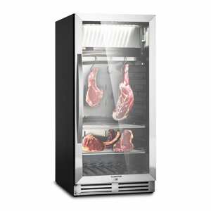 Klarstein Steakhouse Pro 233, chladnička na zrenie mäsa, 1 zóna, 233 l, 1-25°C, dotykový displej, panoramatické okno