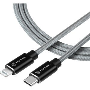 Tactical Fast Rope Aramid Cable USB-C/Lightning MFI 2m sivý