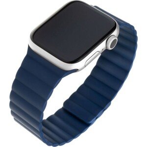 FIXED Magnetic Strap silikónový remienok s magnetickým zapínaním Apple Watch 42 mm/44 mm modrý