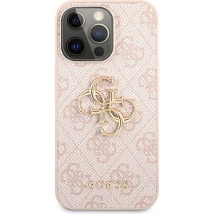 Guess PU 4G Metal Logo Case iPhone 13 Pro Max ružový
