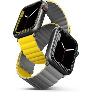 UNIQ Revix obojstranný remienok pre Apple Watch 45/44/42mm Lemon (žltý/šedý)