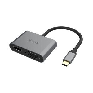 Akasa redukcia USB Type C 2v1, HDMI, D-Sub, 18cm