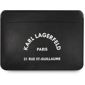 Karl Lagerfeld Saffiano RSG Embossed Computer Sleeve 16" čierny