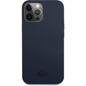 Lacoste Liquid Silicone Glossy Printing Logo Kryt pre iPhone 13 Pro Max Navy