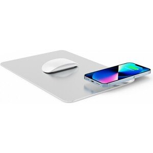 CubeNest Magnetic Wireless charging mouse pad S1M1 - Silver