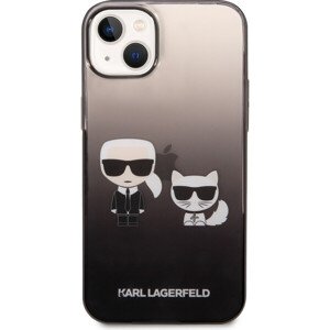 Karl Lagerfeld Gradient Karl and Choupette Zadný Kryt pre iPhone 14 Max Black