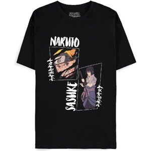 Tričko Naruto Shippuden - Naruto and Sasuke čierne 2XL