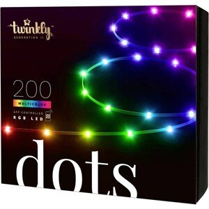 Twinkly Dots LED pásik 200 ks svetielok 10 m transparentný