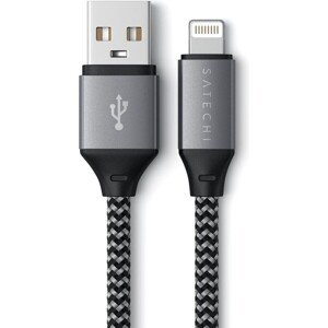 Satechi USB-A to Lightning kábel sivý