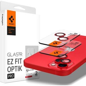 Spigen Glass EZ Fit Optik Pro 2 Pack tvrdené sklo na fotoaparát iPhone 14/iPhone 14 Plus červené