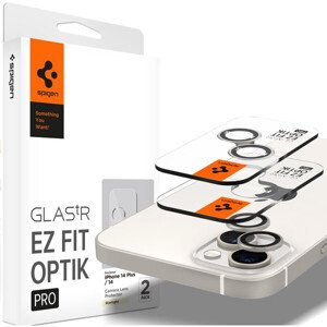 Spigen Glass EZ Fit Optik Pro 2 Pack tvrdené sklo na fotoaparát iPhone 14/iPhone 14 Plus biele