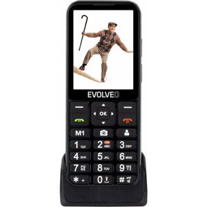 EVOLVEO EasyPhone LT s nabíjacím stojanom čierny
