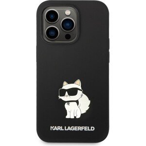 Karl Lagerfeld Liquid Silicone Choupette NFT kryt iPhone 14 Pro Max čierny