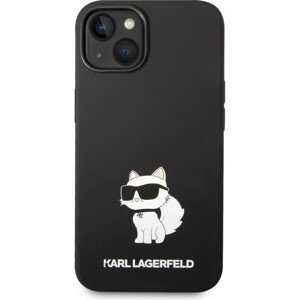 Karl Lagerfeld Liquid Silicone Choupette NFT kryt iPhone 14 Plus čierny