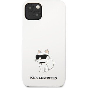 Karl Lagerfeld Liquid Silicone Choupette NFT kryt iPhone 13 biely