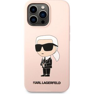 Karl Lagerfeld Liquid Silicone Ikonik NFT kryt iPhone 13 Pro ružový