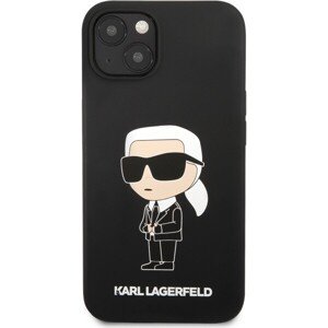 Karl Lagerfeld Liquid Silicone Ikonik NFT kryt iPhone 13 čierny