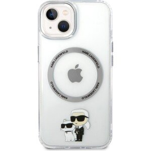 Karl Lagerfeld MagSafe Kompatibilný Kryt IML Karl and Choupette NFT pre iPhone 14 Plus Transparent