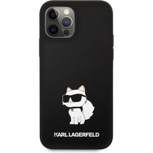 Karl Lagerfeld Liquid Silicone Choupette NFT kryt iPhone 12/12 Pro čierny
