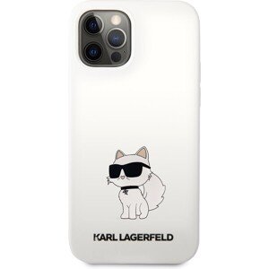 Karl Lagerfeld Liquid Silicone Choupette NFT kryt iPhone 12/12 Pro biely