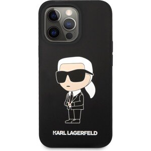 Karl Lagerfeld Liquid Silicone Ikonik NFT kryt iPhone 13 Pro čierny