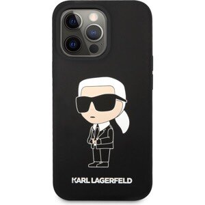 Karl Lagerfeld Liquid Silicone Ikonik NFT kryt iPhone 13 Pro Max čierny