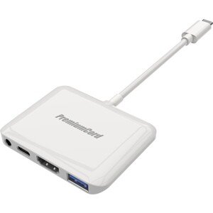 PremiumCord Adapter USB-C na HDMI rozlíšení obrazu 4K s USB Aluminium