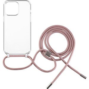 Púzdro FIXED Pure Neck s ružovou šnúrkou na krk pre Apple iPhone 14 Pro