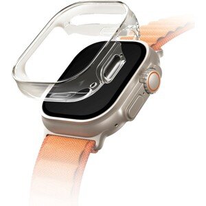 UNIQ GARDE HYBRID WATCH CASE WITH SCREEN PROTECTION 49MM - DOVE (CLEAR)