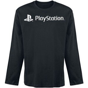 Tričko s dlhým rukávom PlayStation Logo Long Black Unisex L