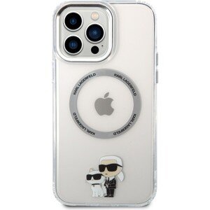 Karl Lagerfeld MagSafe Kompatibilný Kryt IML Karl and Choupette NFT pre iPhone 13 Pro Max Transparen