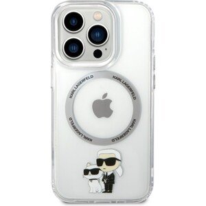 Karl Lagerfeld MagSafe Kompatibilný Kryt IML Karl and Choupette NFT pre iPhone 13 Pro Transparent