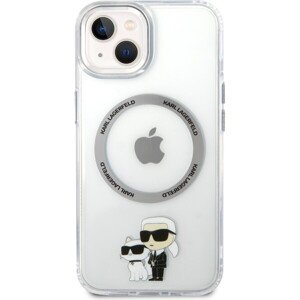 Karl Lagerfeld MagSafe Kompatibilný Kryt IML Karl and Choupette NFT pre iPhone 13 Transparent