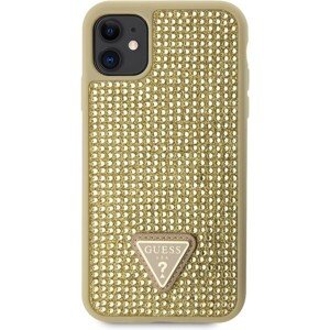 Guess Rhinestones Triangle Metal Logo Kryt pre iPhone 11 Gold