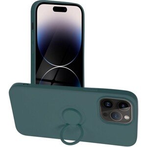 SILICONE RING Case for IPHONE 14 PRE MAX green