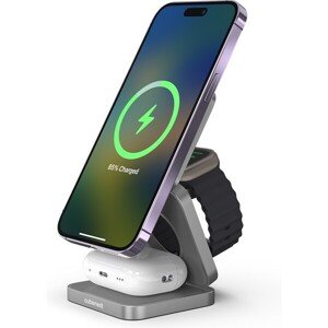 Cubenest 3in1 Magnetic Wireless charger S312 Fold ~ 000000 ~ Grey