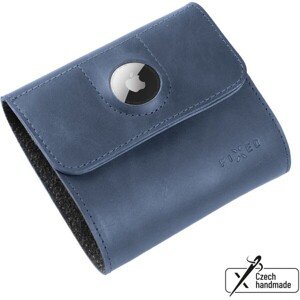 Kožená peňaženka FIXED Classic Wallet for AirTag z pravej hovädzej kože, modrá