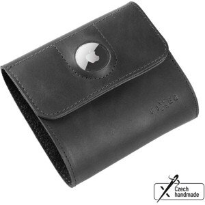 Kožená peňaženka FIXED Classic Wallet for AirTag z pravej hovädzej kože, čierna