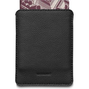 Woolnut kožené Sleeve puzdro pre cestovný pas čierne