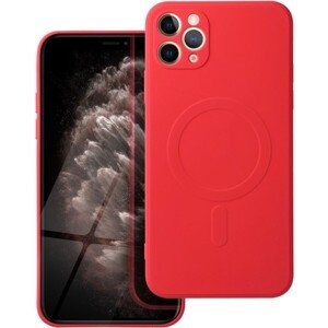 Silicone Mag Cover case compatible s MagSafe pre IPHONE 11 PRO MAX red
