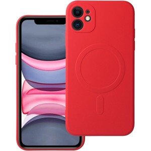 Silicone Mag Cover case compatible s MagSafe pre IPHONE 11 red