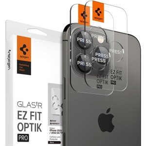 Spigen Glass EZ Fit Optik Pro 2 Pack, black - iPhone 15 Pro/15 Pro Max/14 Pro/14 Pro Max