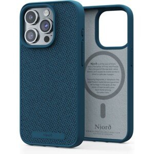 NJORD Fabric MagSafe kryt iPhone 15 Pro tmavomodrý
