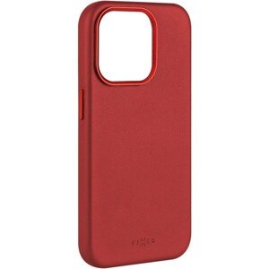 Kožený zadný kryt FIXED MagLeather s podporou MagSafe pre Apple iPhone 15 Plus, červený