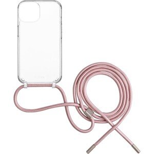Púzdro FIXED Pure Neck s ružovou šnúrkou na krk pre Apple iPhone 15